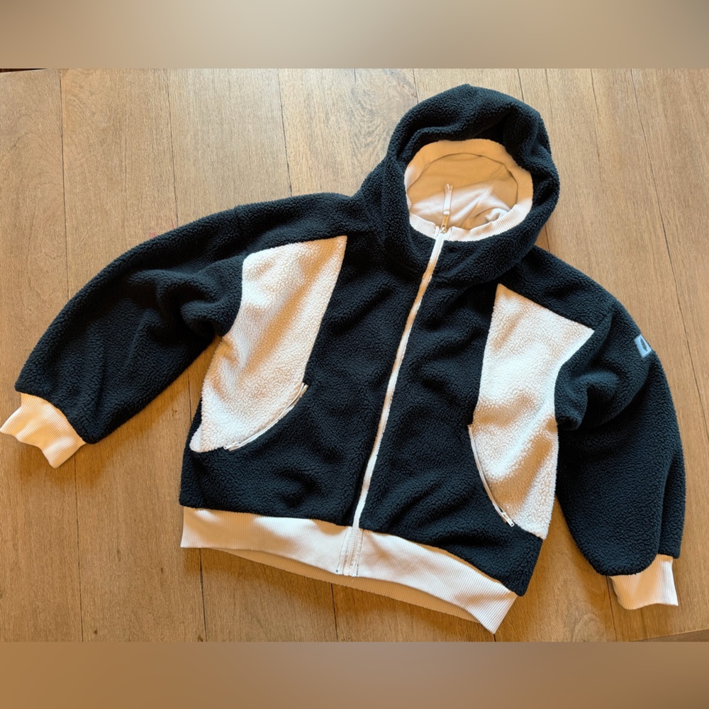 Free People Movement Hit the Slopes Black and White Hoodie
